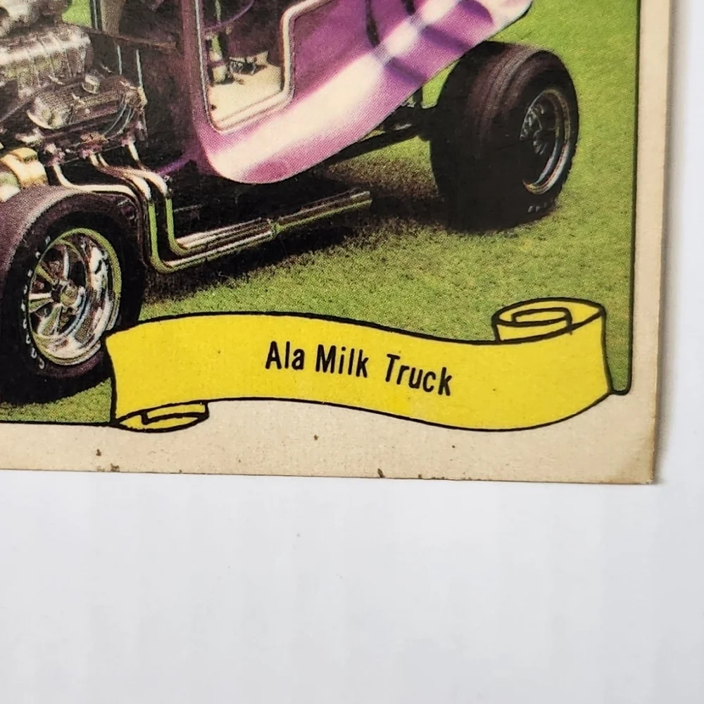 🏎️ Vintage 1970 Fleer GEORGE BARRIS Kustom City Sticker - ALA MILK TRUCK 🥛